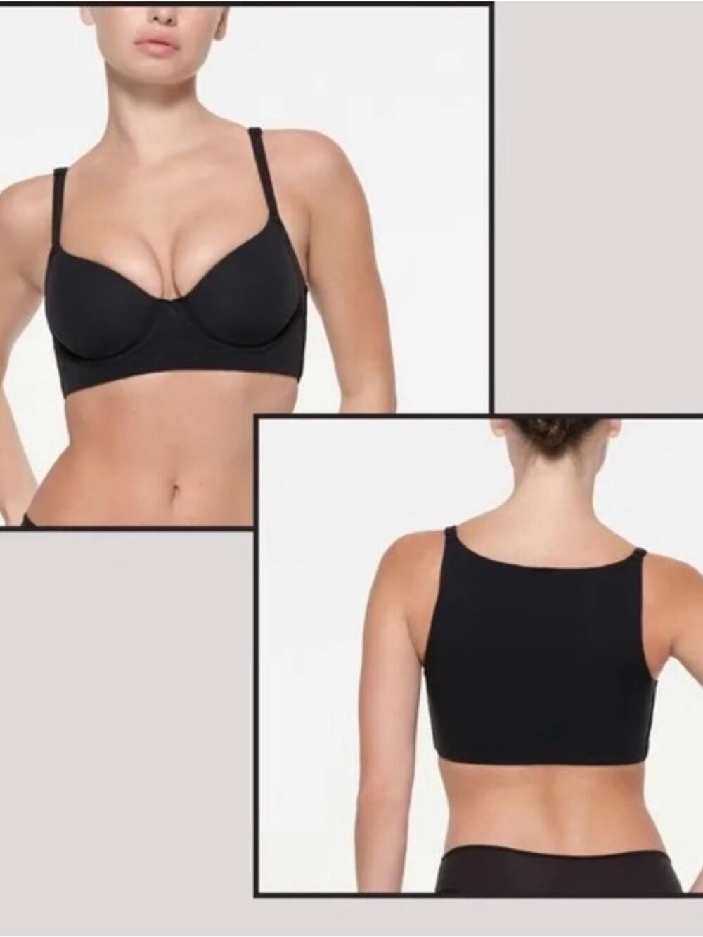 UEC SKIMS Black Underwire BACK SMOOTHING FULL COVERAGE
BRA Smooth Back SZ 34D